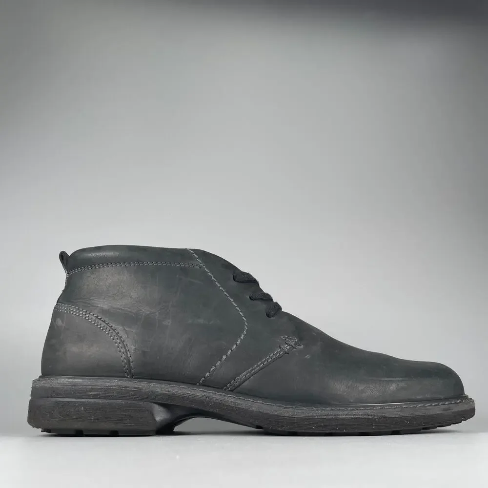 ECCO Turn Men's EU 45 US 11 Black Leather Shaft Chukka Ankle Boots Casual EUC